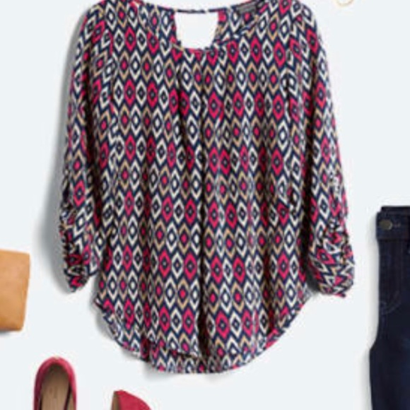 PAPERMOON. Women’s Iglesia Pleated Blouse. Size M Stitch Fix - Picture 3 of 7